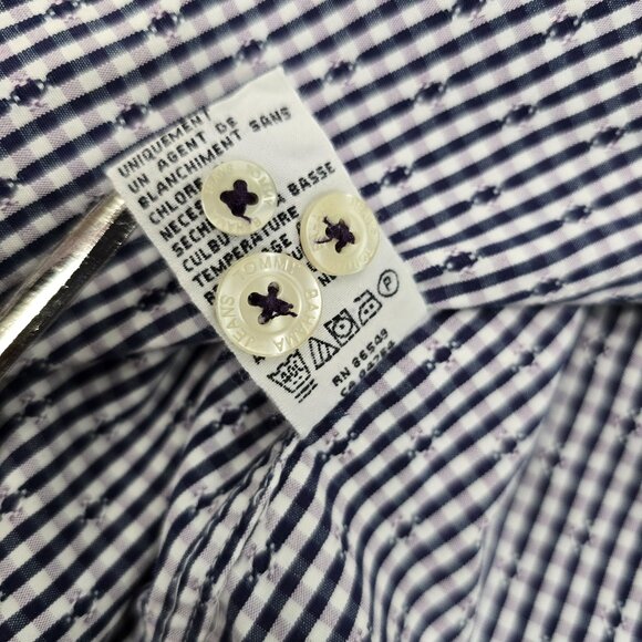 Tommy Bahama Mens Shirt Medium Gingham Button Down Blue LS White Purple - Picture 6 of 12